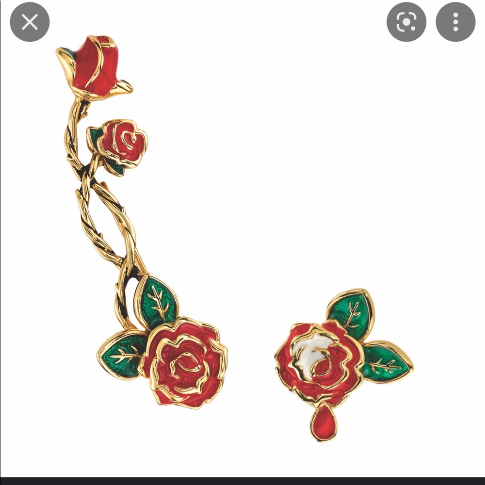 Rock love alice in wonderland necklace earring set - Picture 3 of 5